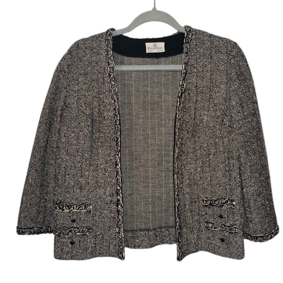 Butte Knit Jackets & Blazers - 70’s Butte Knit | Cozy Warm 100% Wool Collarless Blazer Jacket - Size M/L